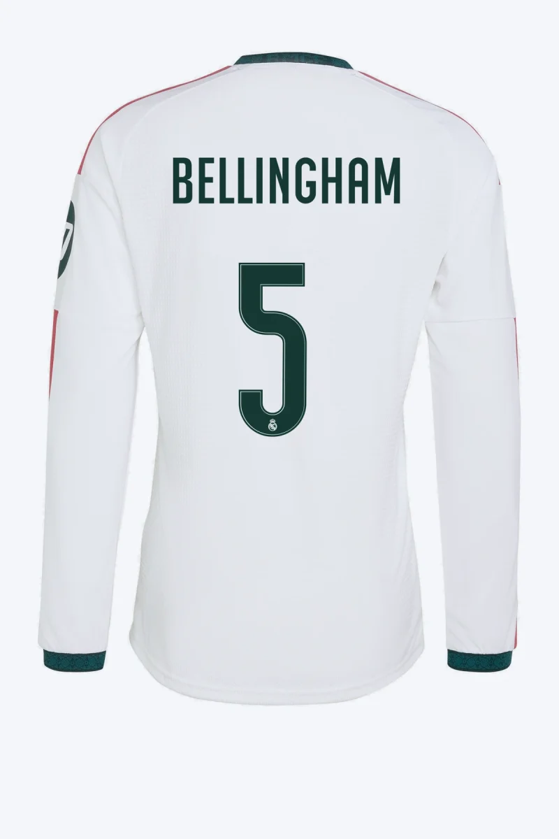 Bellingham 5 Voetbalshirt - Real Madrid 26/27 Thuis Authentic Lange Mouw