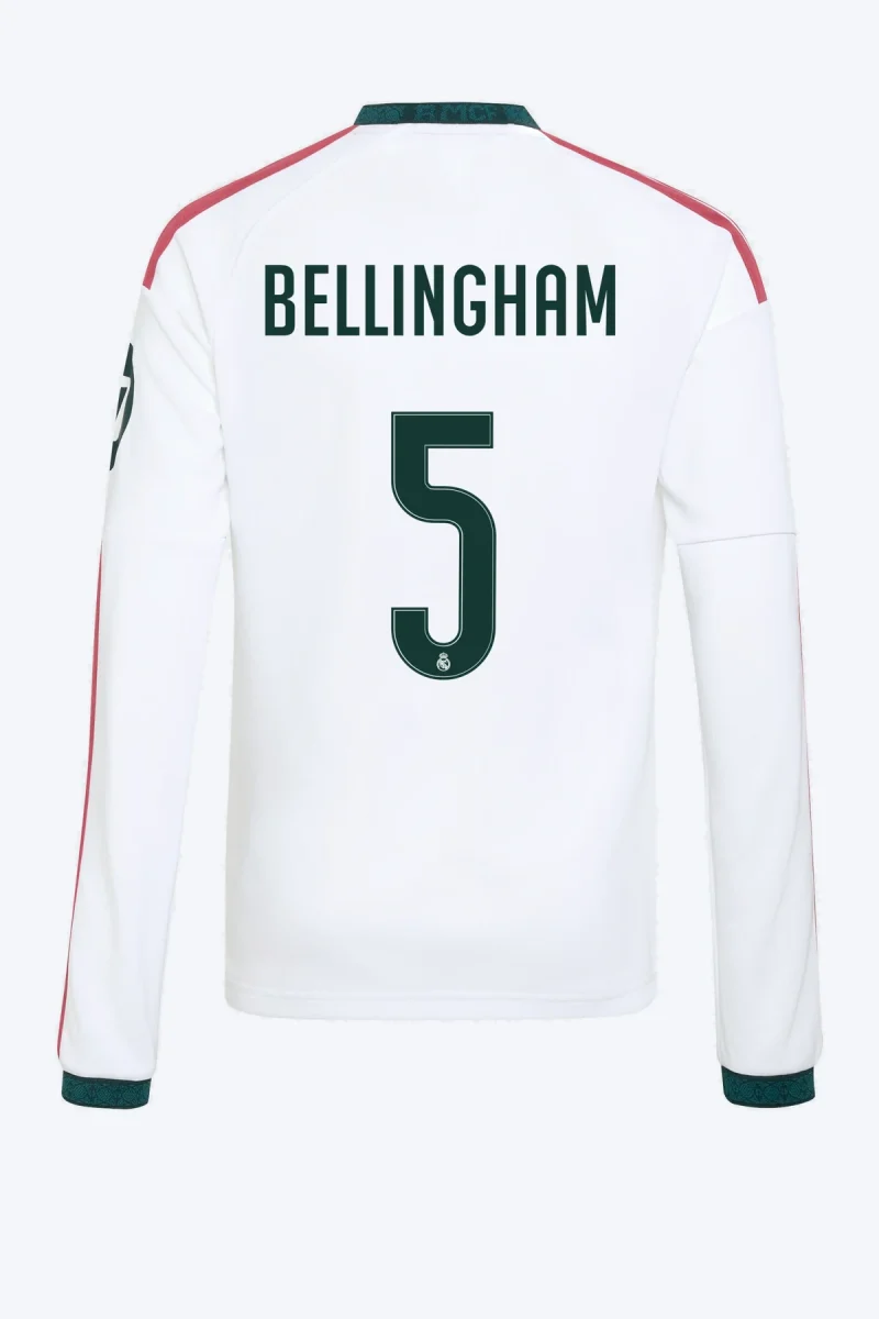 Bellingham 5 Voetbalshirt - Real Madrid 26/27 Thuis Lange Mouw Kids