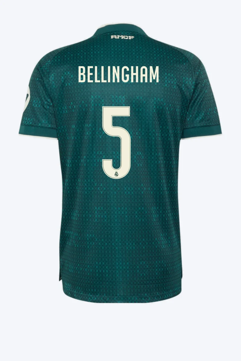 Bellingham 5 Voetbalshirt - Real Madrid 26/27 Uit Authentic