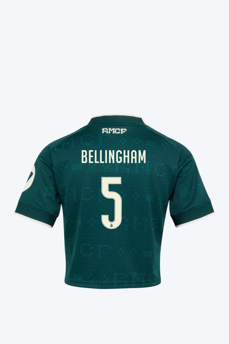 Bellingham 5 Voetbalshirt - Real Madrid 26/27 Uit Cropped