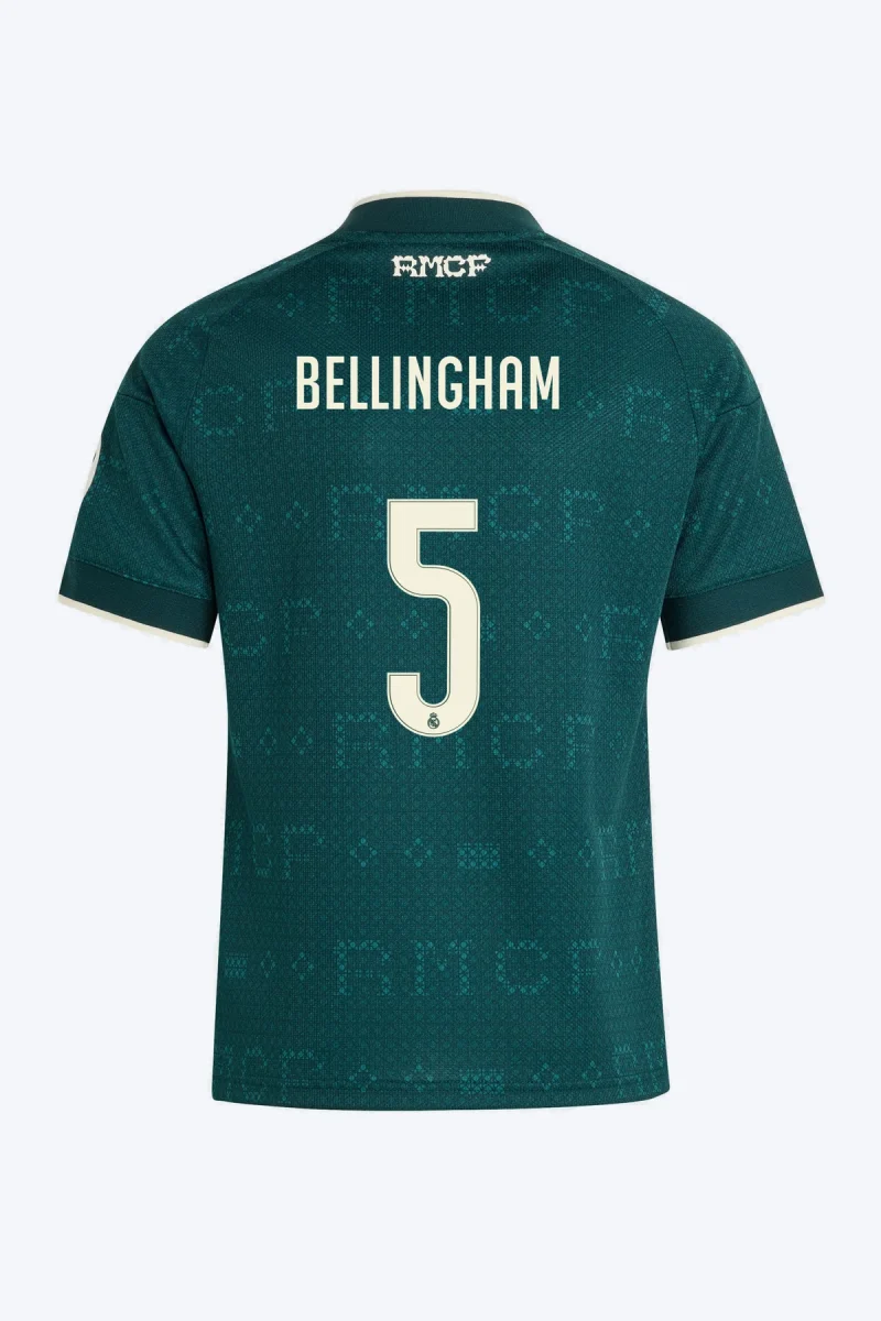 Bellingham 5 Voetbalshirt - Real Madrid 26/27 Uit Kids