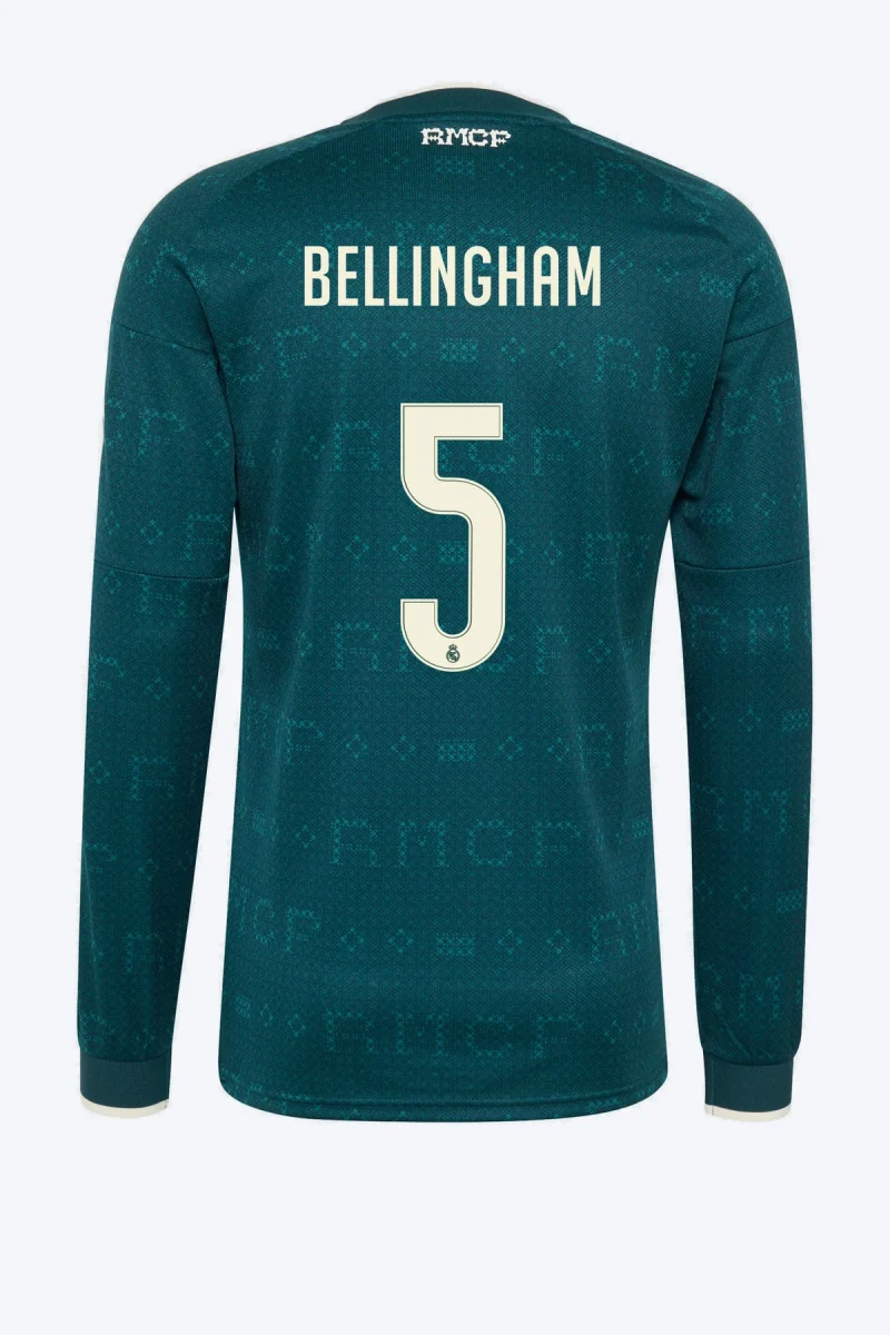 Bellingham 5 Voetbalshirt - Real Madrid 26/27 Uit Lange Mouw