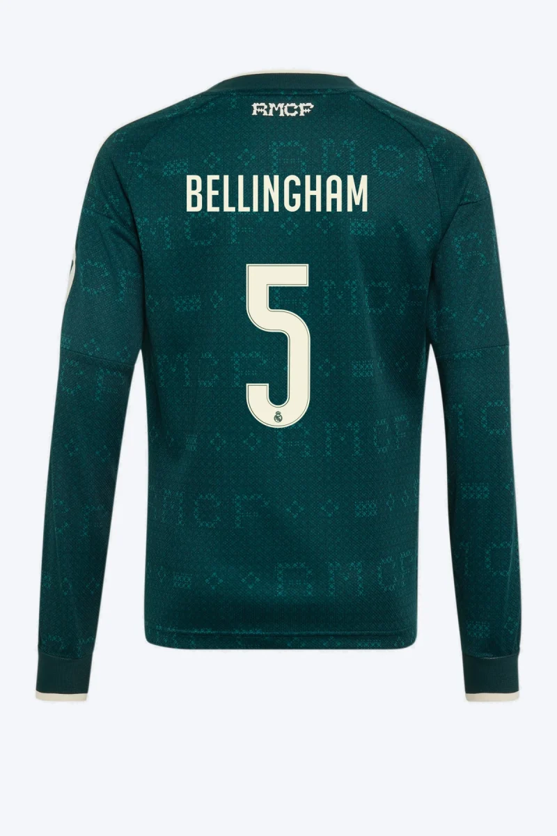 Bellingham 5 Voetbalshirt - Real Madrid 26/27 Uit Lange Mouw Kids