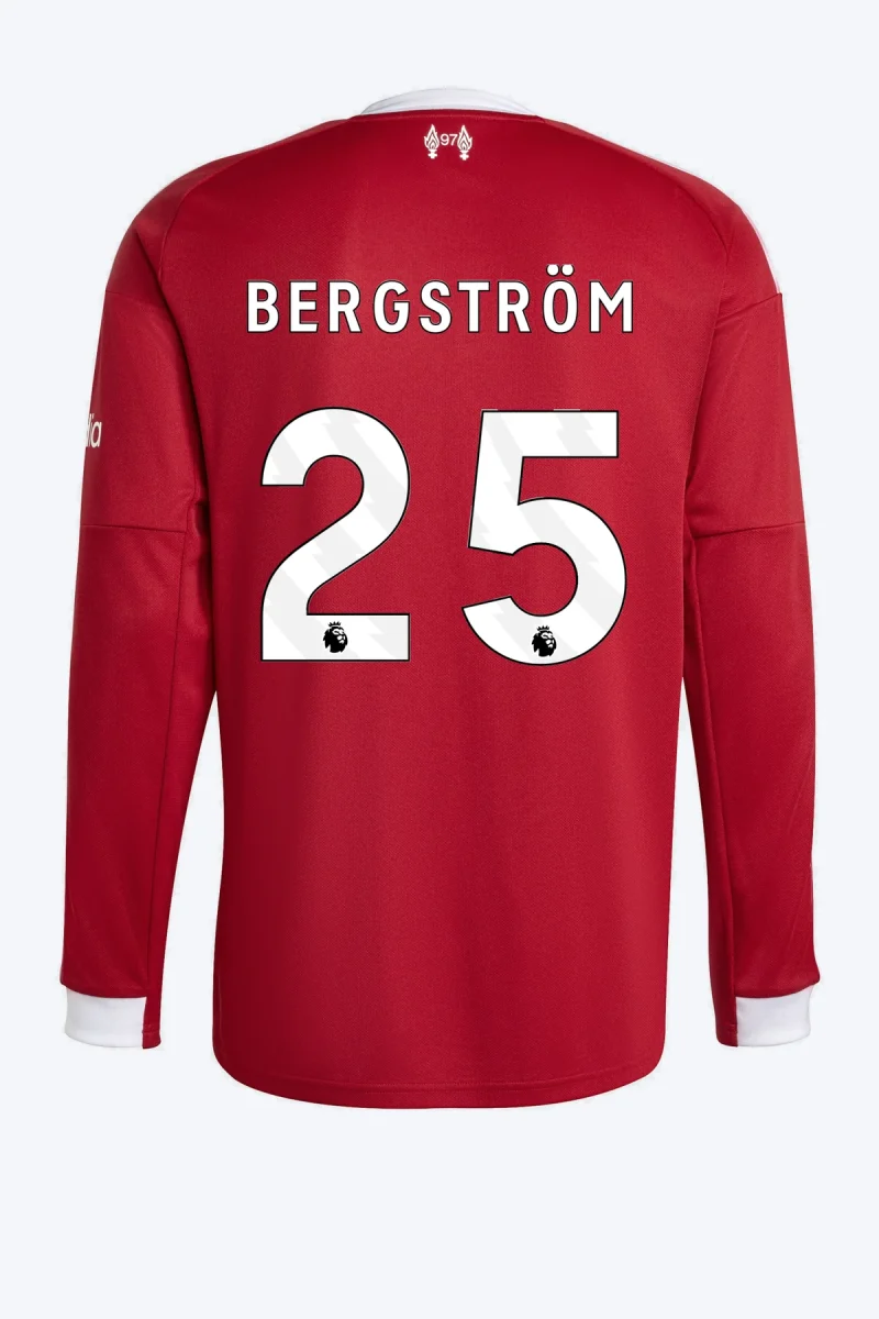 Bergström 25 Voetbalshirt - Liverpool FC 25/26 Lange Mouw Thuis