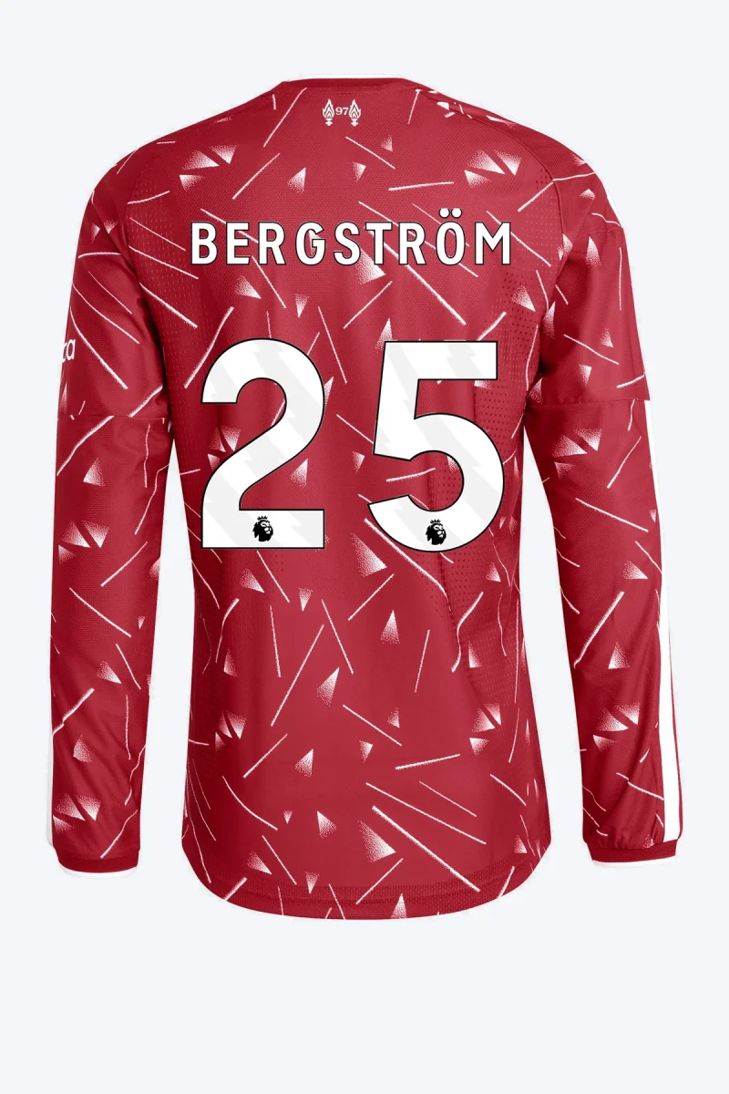 Bergström 25 Voetbalshirt - Liverpool FC 26/27 Thuis Authentic Lange Mouw