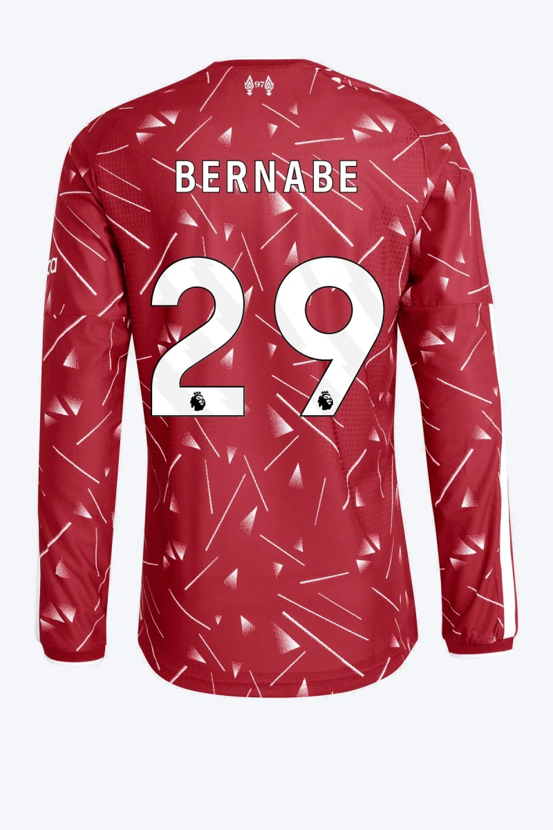 Bernabe 29 Voetbalshirt - Liverpool FC 26/27 Thuis Authentic Lange Mouw