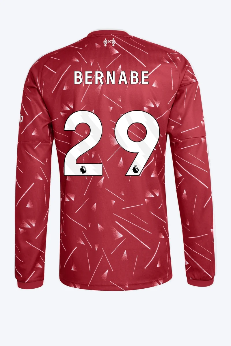 Bernabe 29 Voetbalshirt - Liverpool FC 26/27 Thuis Lange Mouw