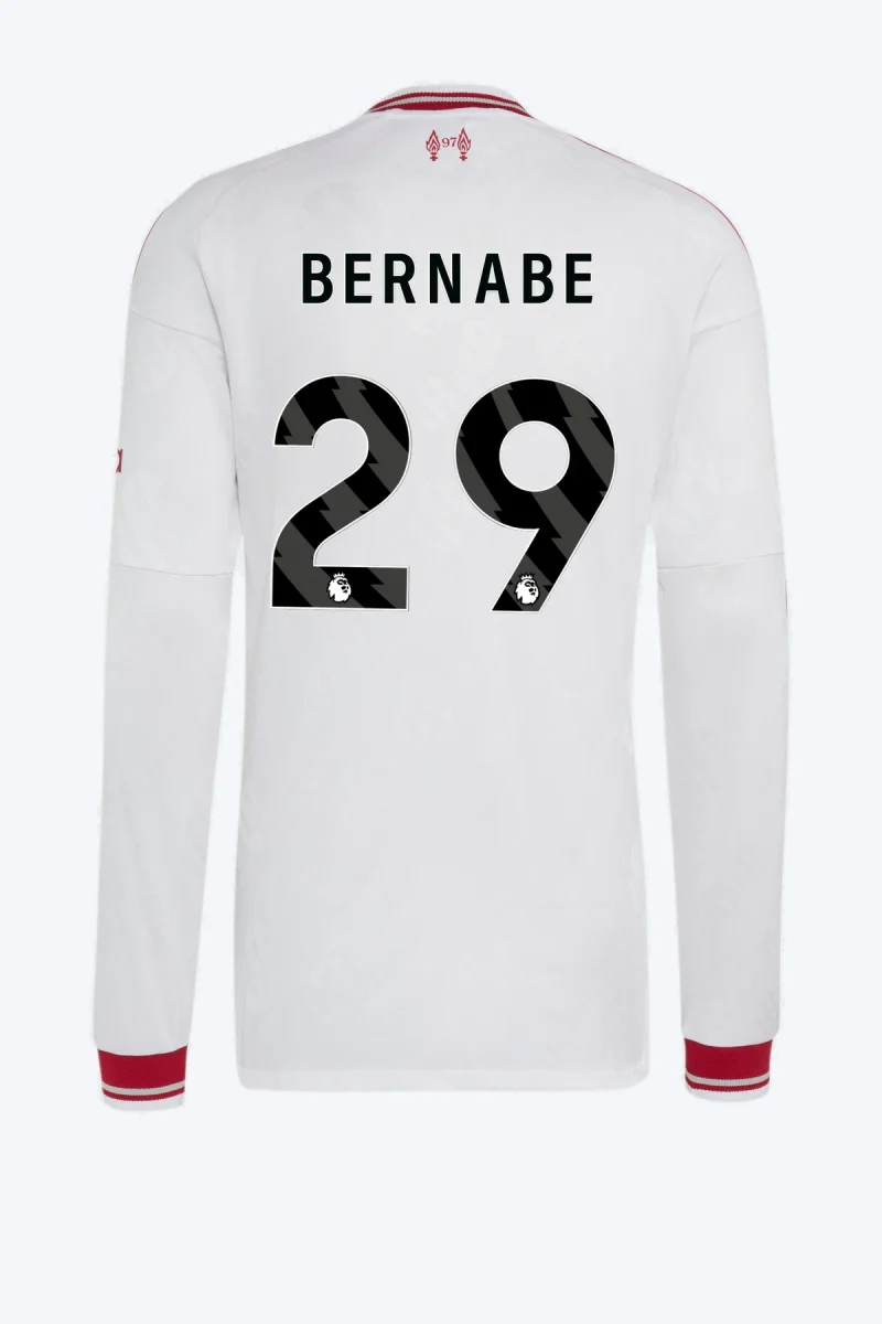 Bernabe 29 Voetbalshirt - Liverpool FC 26/27 Uit Authentic Longsleeve