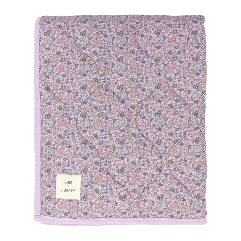 BIBS x Liberty Quilted blanket Camomile Lawn Violet sky