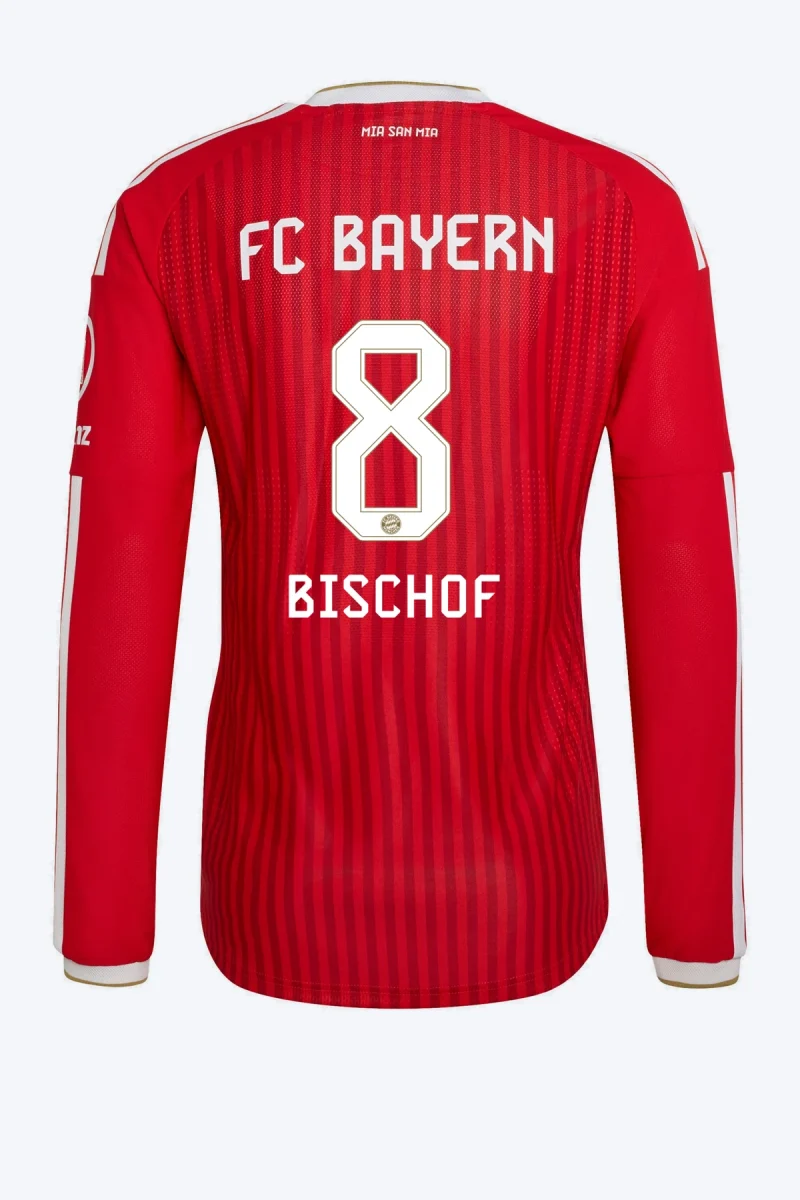 Bischof 8 Voetbalshirt - FC Bayern 26/27 Thuis Authentic Lange Mouw