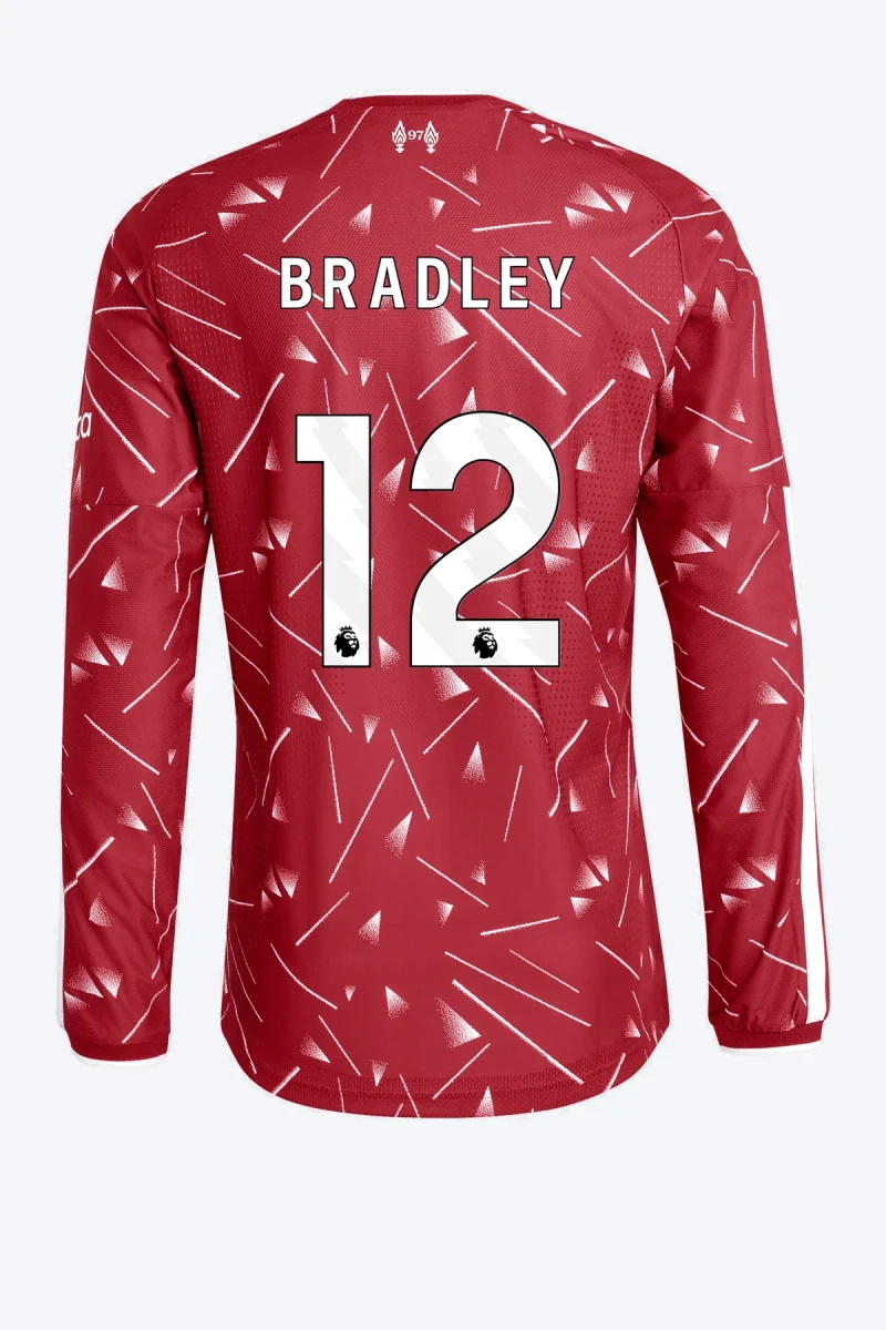 Bradley 12 Voetbalshirt - Liverpool FC 26/27 Thuis Authentic Lange Mouw