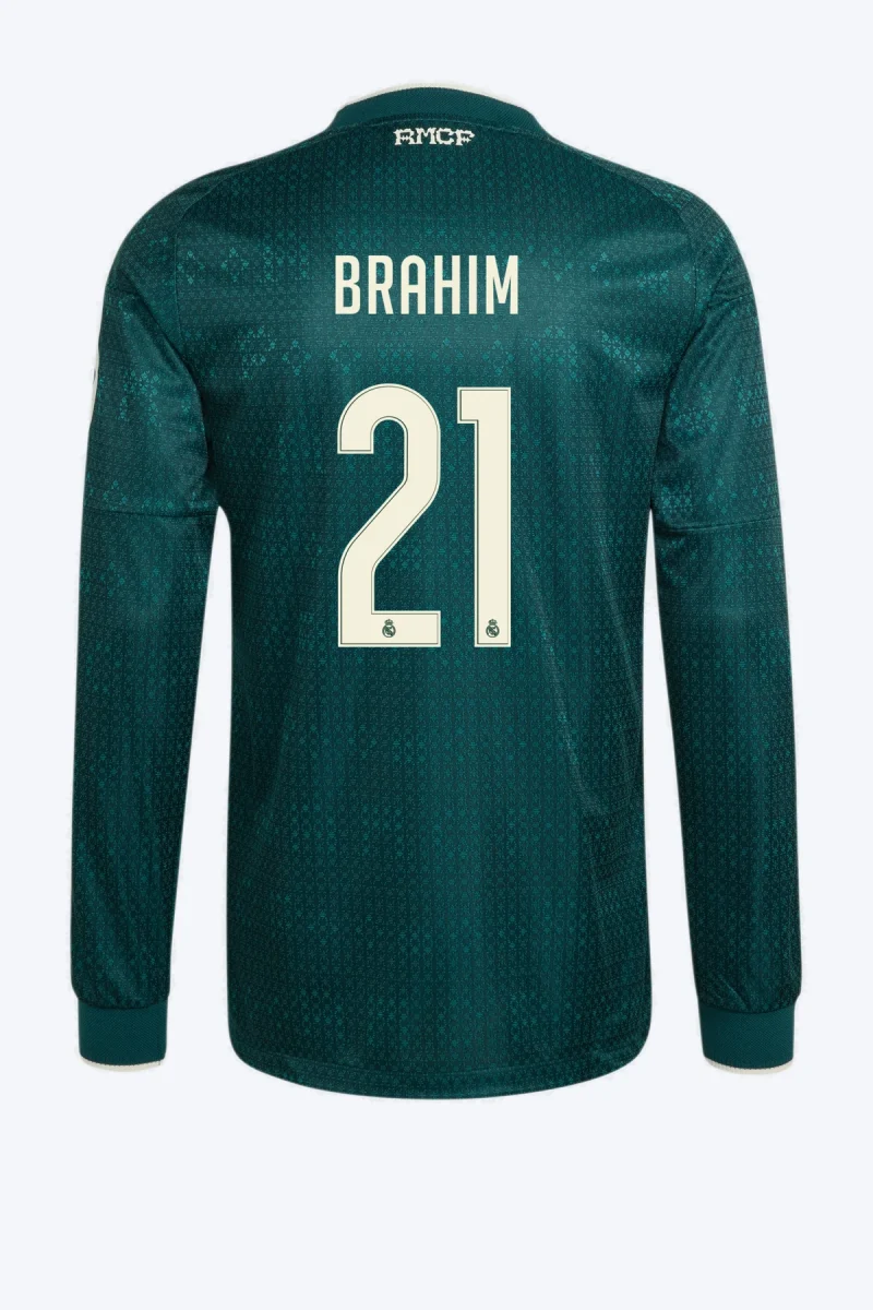Brahim 21 Voetbalshirt - Real Madrid 26/27 Uit Authentic Lange Mouw