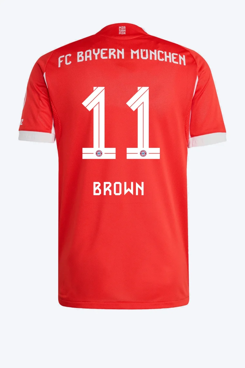 Brown 11 Voetbalshirt - FC Bayern 25/26 Thuis Authentic