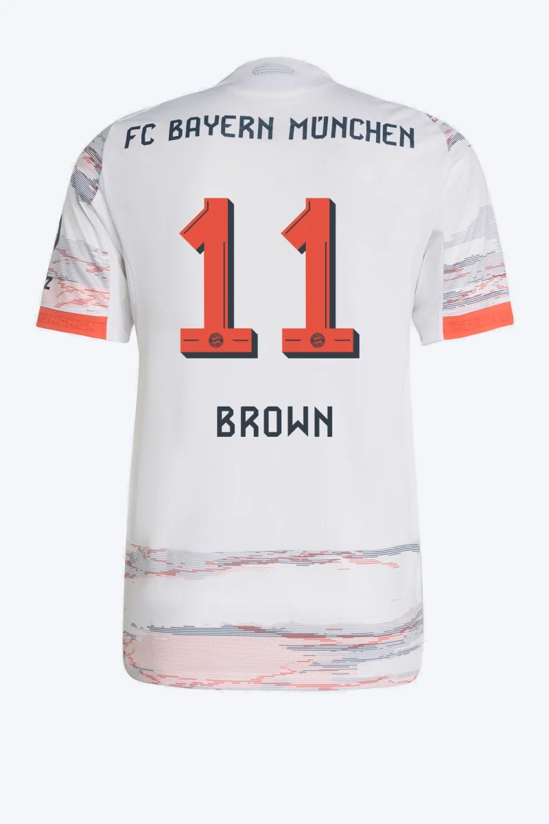 Brown 11 Voetbalshirt - FC Bayern 25/26 Uit Authentic