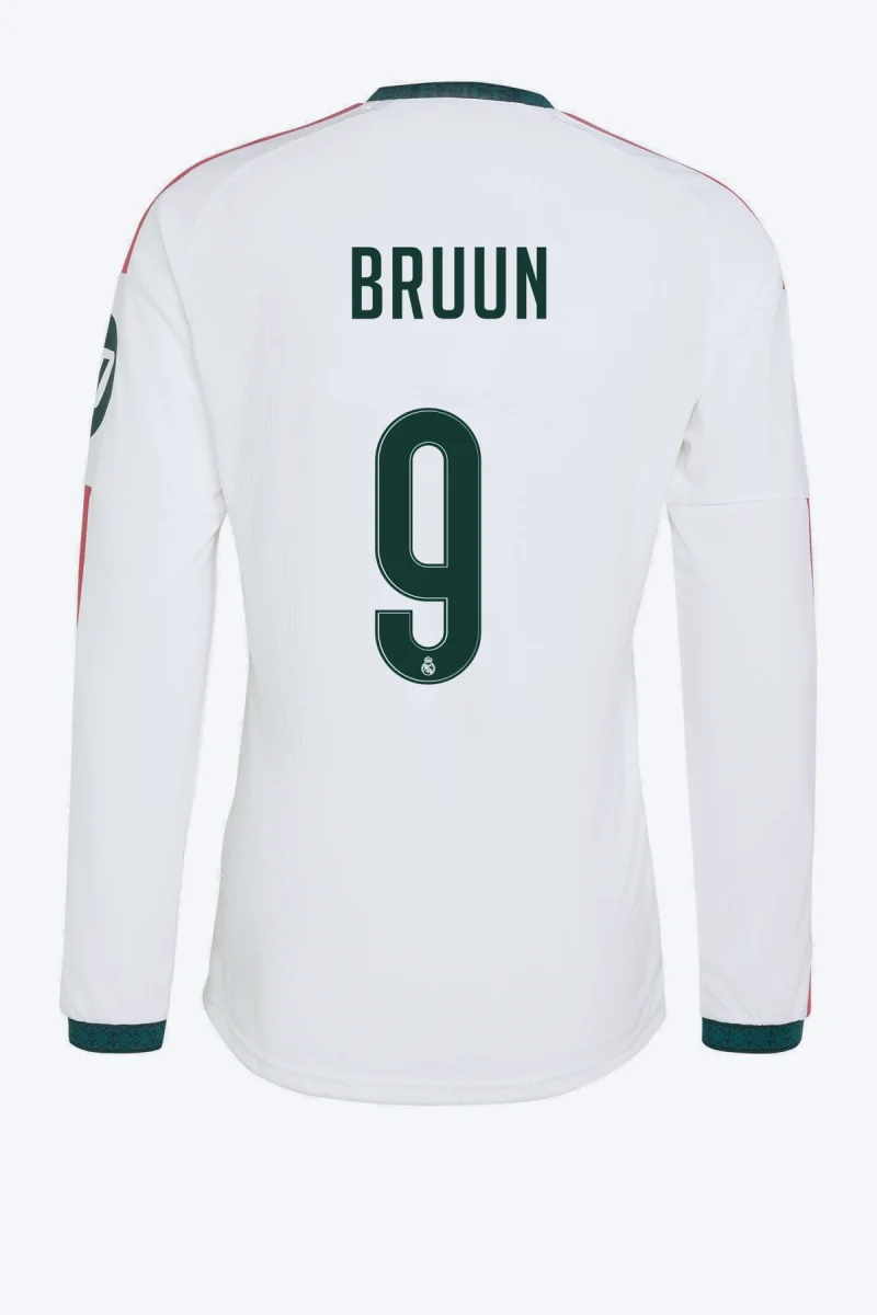 Bruun 9 Voetbalshirt - Real Madrid 26/27 Thuis Authentic Lange Mouw