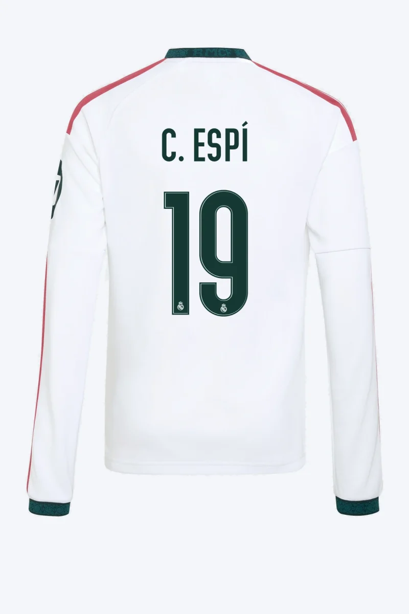 C. Espí 19 Voetbalshirt - Real Madrid 26/27 Thuis Lange Mouw Kids
