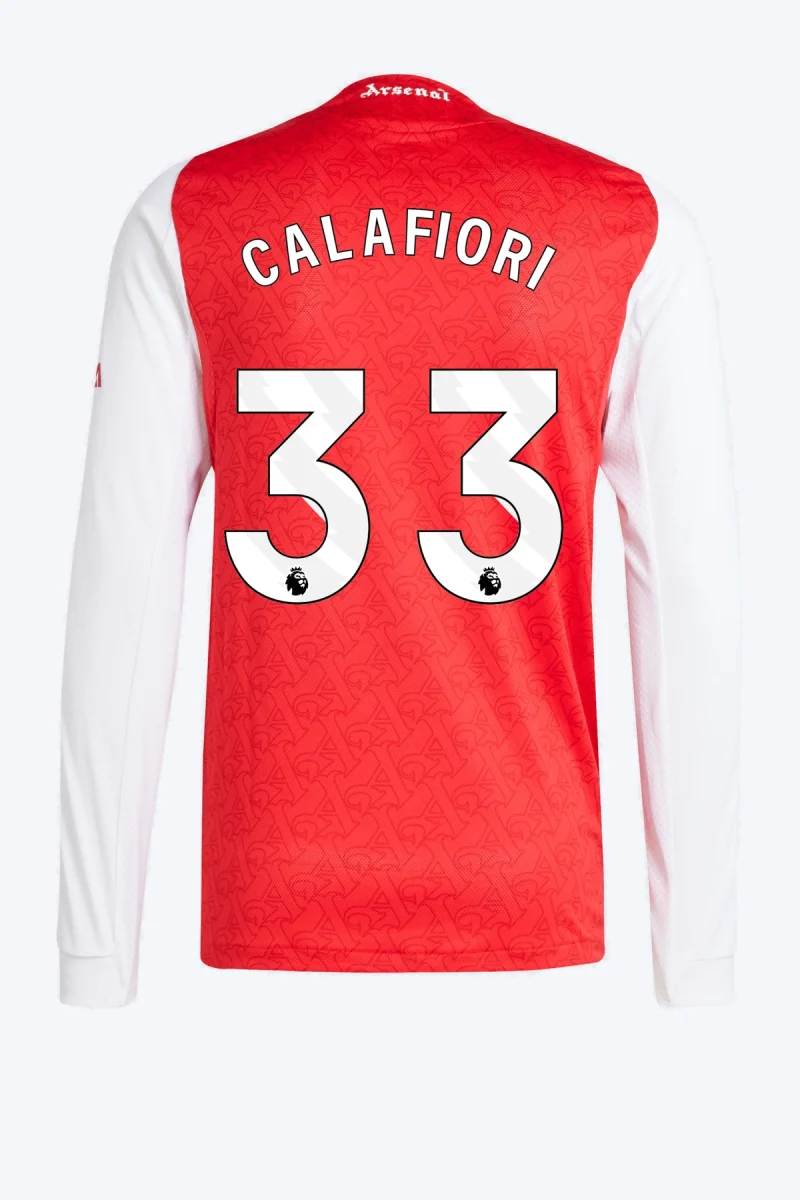 Calafiori 33 Voetbalshirt - Arsenal 25/26 Lange Mouw Thuis Authentic