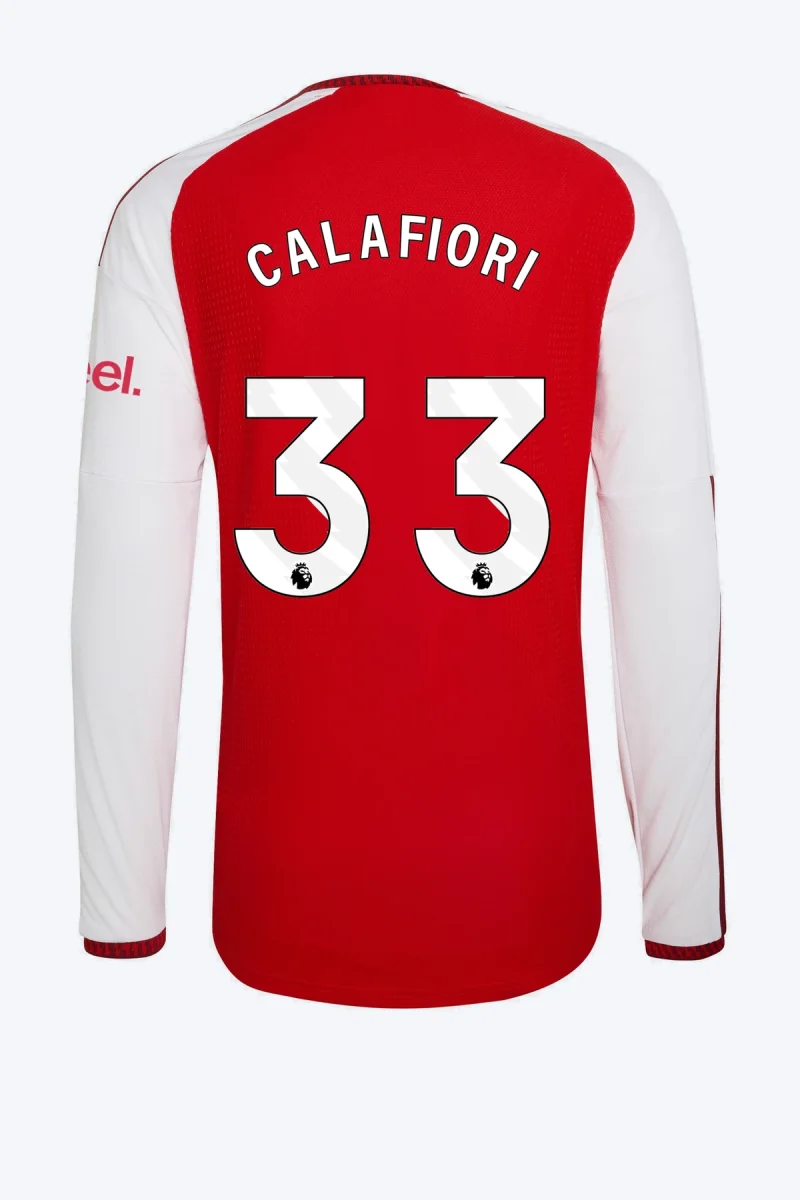 Calafiori 33 Voetbalshirt - Arsenal FC 26/27 Thuis Authentic Lange Mouw
