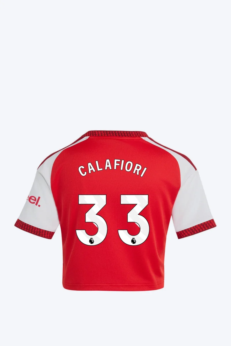 Calafiori 33 Voetbalshirt - Arsenal FC 26/27 Thuis Cropped
