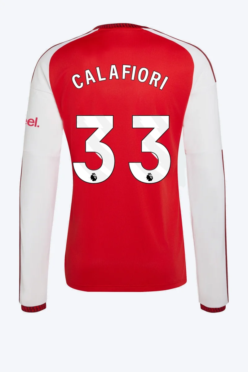 Calafiori 33 Voetbalshirt - Arsenal FC 26/27 Thuis Lange Mouw