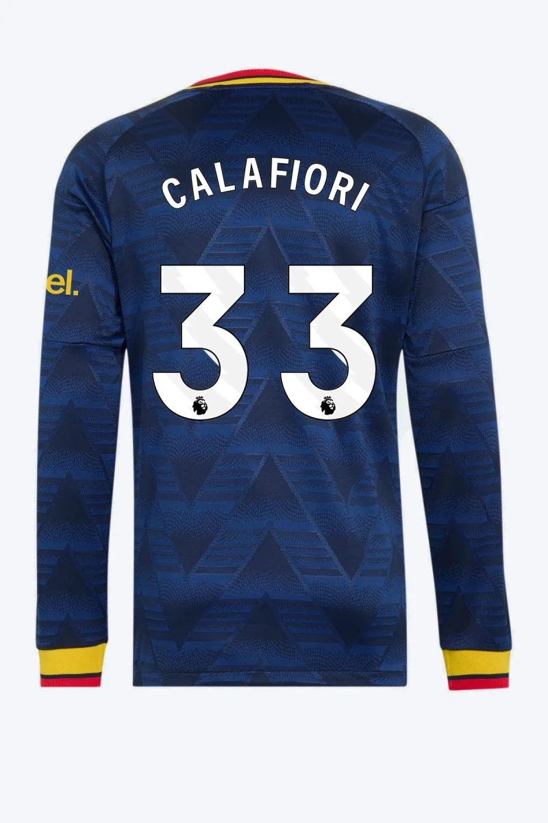 Calafiori 33 Voetbalshirt - Arsenal FC 26/27 Uit Authentic Longsleeve
