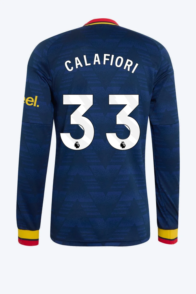 Calafiori 33 Voetbalshirt - Arsenal FC 26/27 Uit Longsleeve
