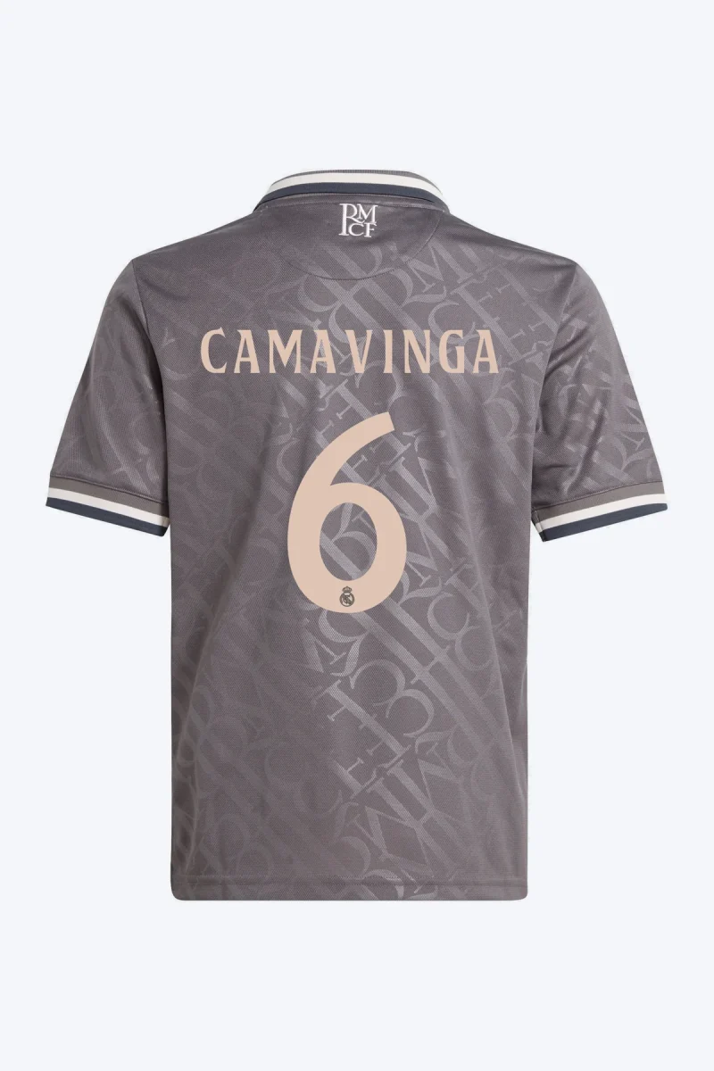 Camavinga 6 Voetbalshirt - Real Madrid 24/25 Derde Kids
