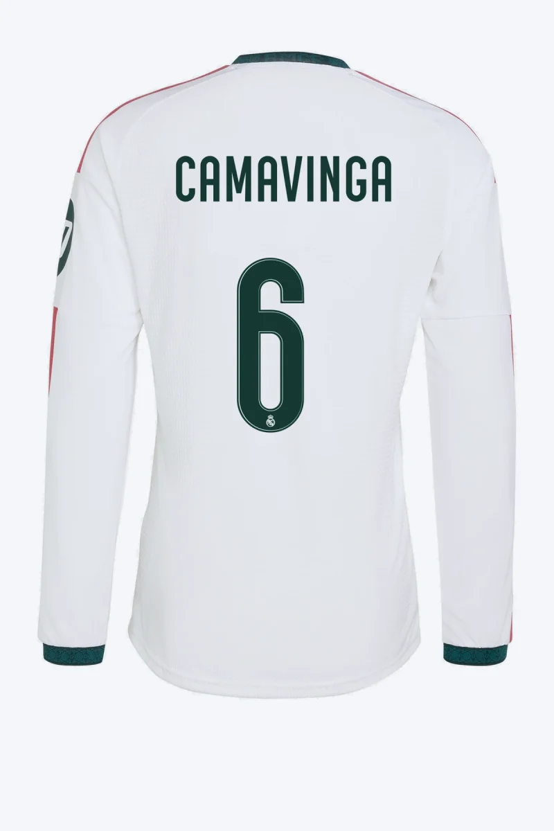 Camavinga 6 Voetbalshirt - Real Madrid 26/27 Thuis Authentic Lange Mouw