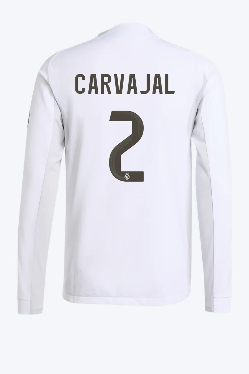 Carvajal 2 Voetbalshirt - Real Madrid 25/26 Lange Mouw Thuis Authentic