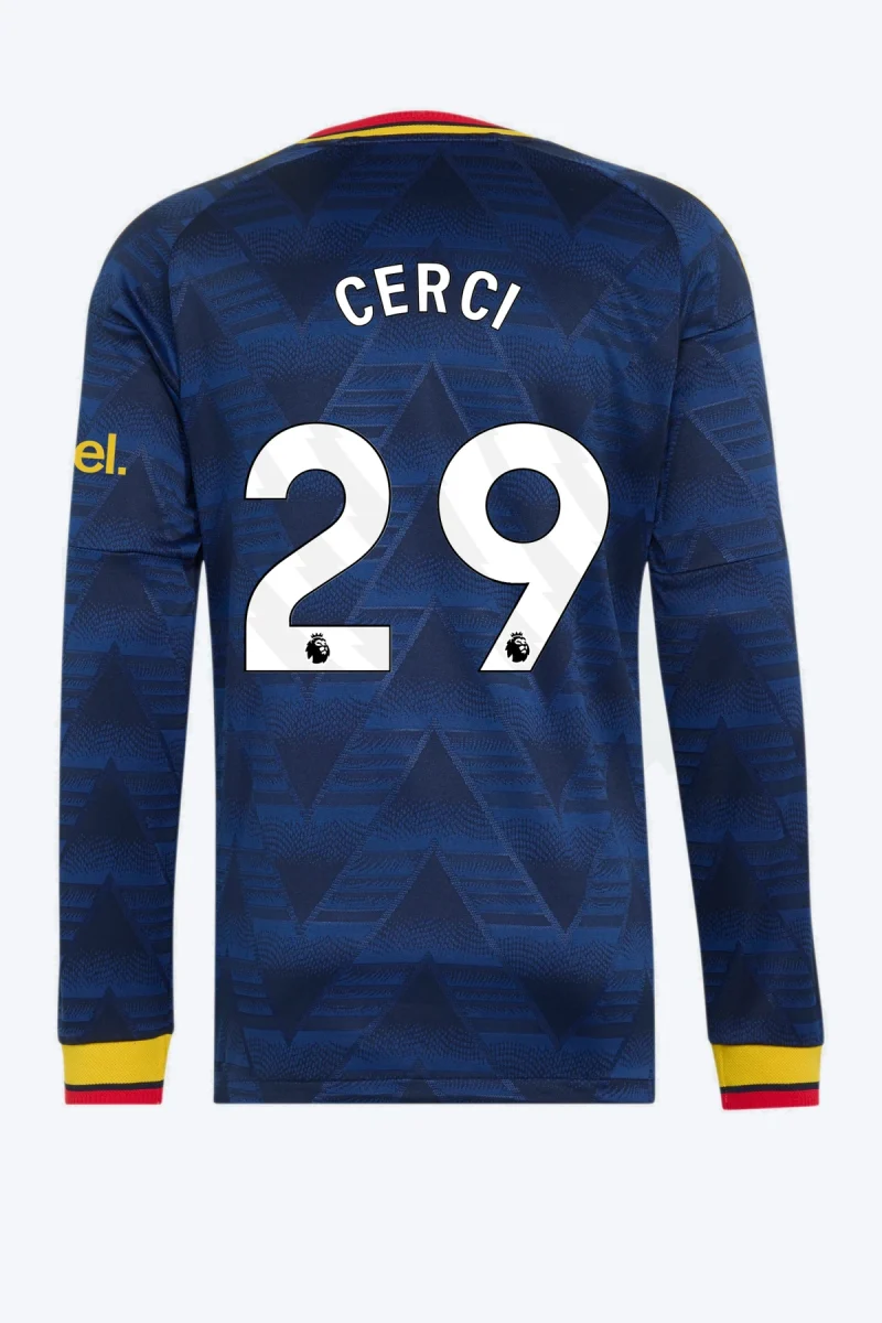 Cerci 29 Voetbalshirt - Arsenal FC 26/27 Uit Authentic Longsleeve