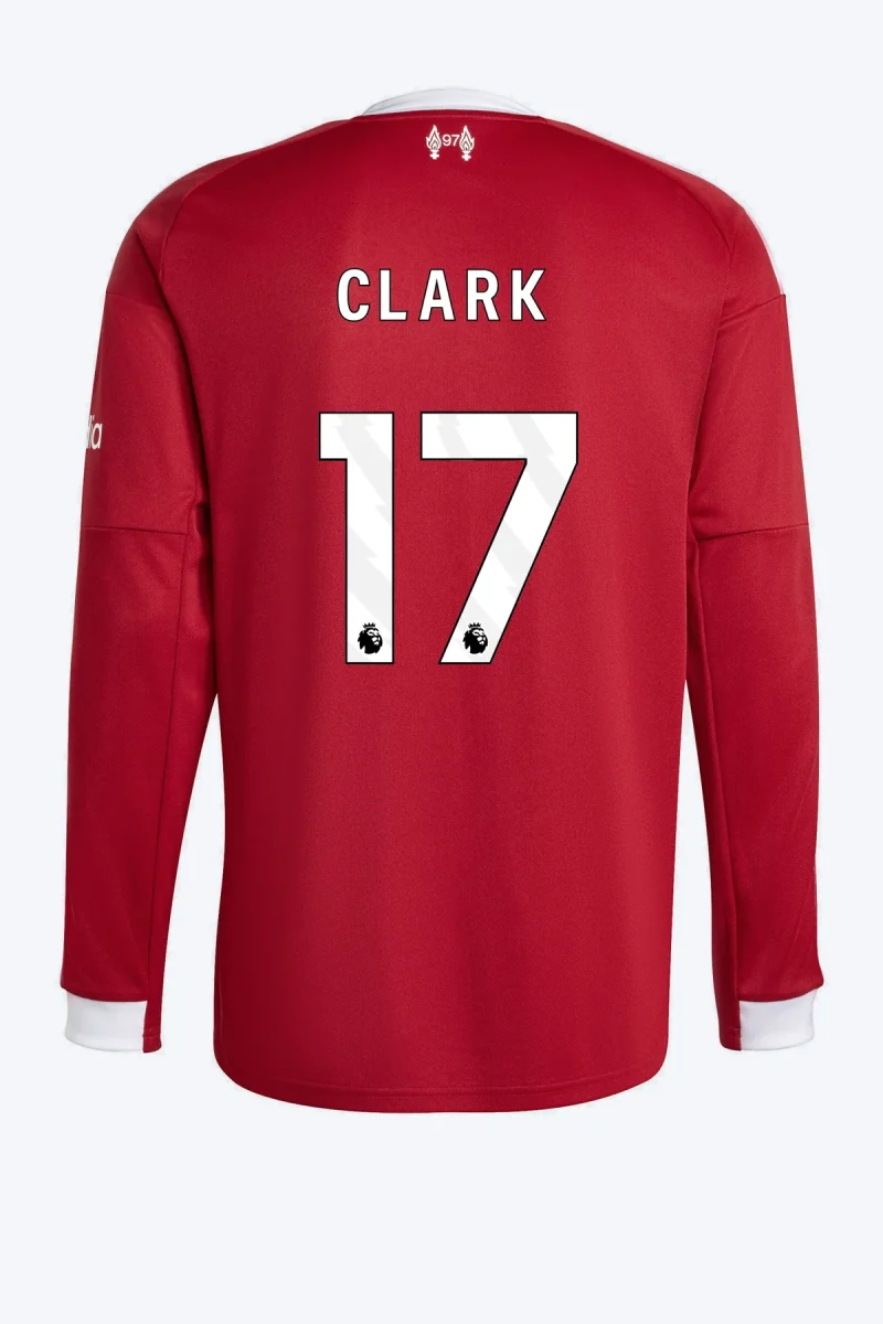 Clark 17 Voetbalshirt - Liverpool FC 25/26 Lange Mouw Thuis