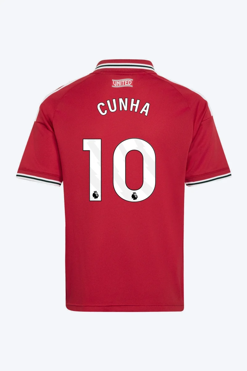 Cunha 10 Voetbalshirt - Manchester United 26/27 Thuis Kids