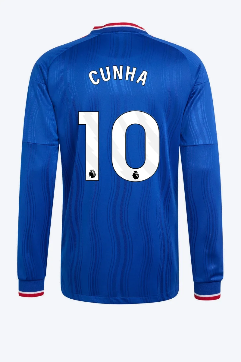 Cunha 10 Voetbalshirt - Manchester United 26/27 Uit Authentic Longsleeve