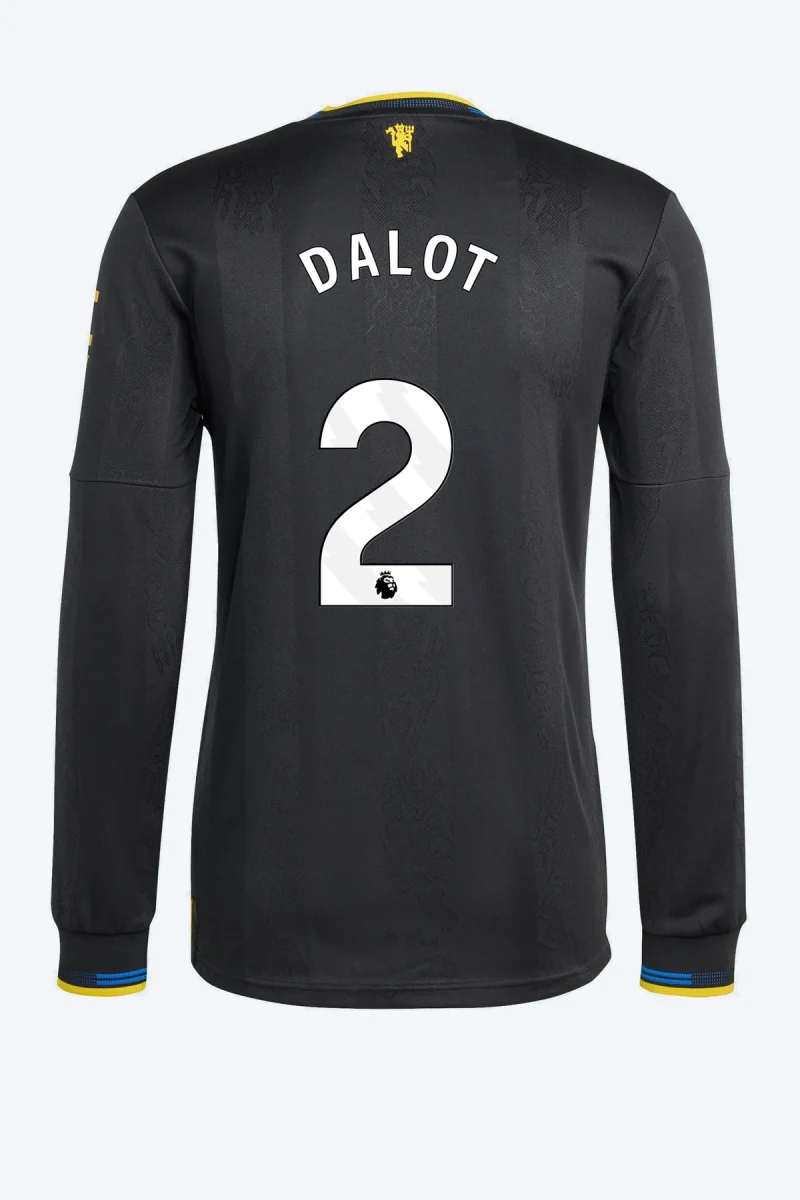 Dalot 2 Voetbalshirt - Manchester United 25/26 Lange Mouw Derde Authentic