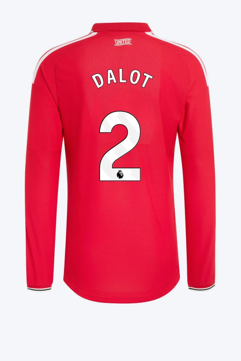 Dalot 2 Voetbalshirt - Manchester United 26/27 Thuis Authentic Lange Mouw