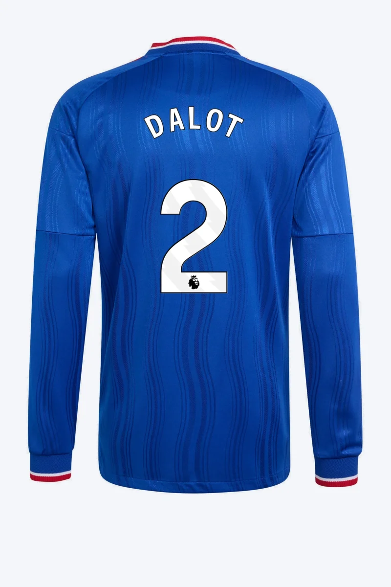 Dalot 2 Voetbalshirt - Manchester United 26/27 Uit Authentic Longsleeve