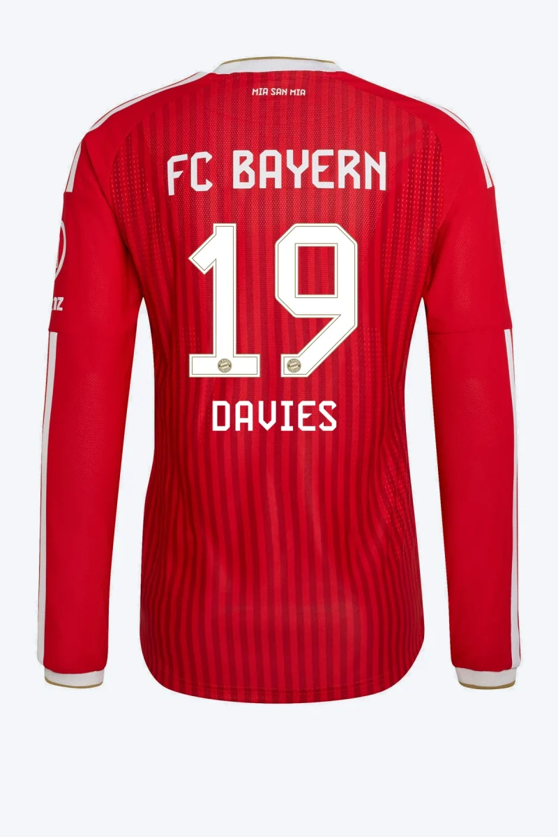 Davies 19 Voetbalshirt - FC Bayern 26/27 Thuis Authentic Lange Mouw