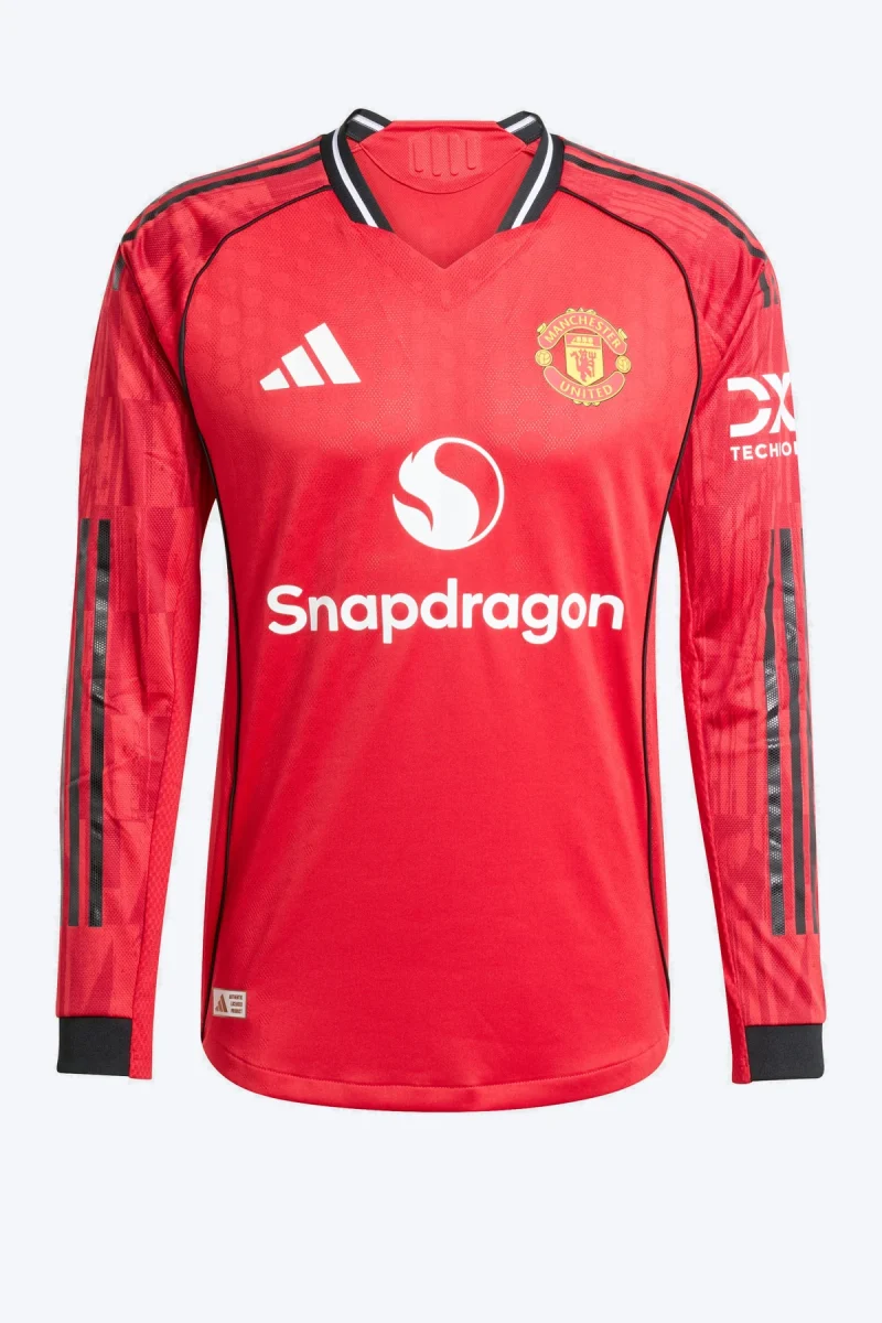 De Ligt 4 Voetbalshirt - Manchester United 25/26 Lange Mouw Thuis Authentic