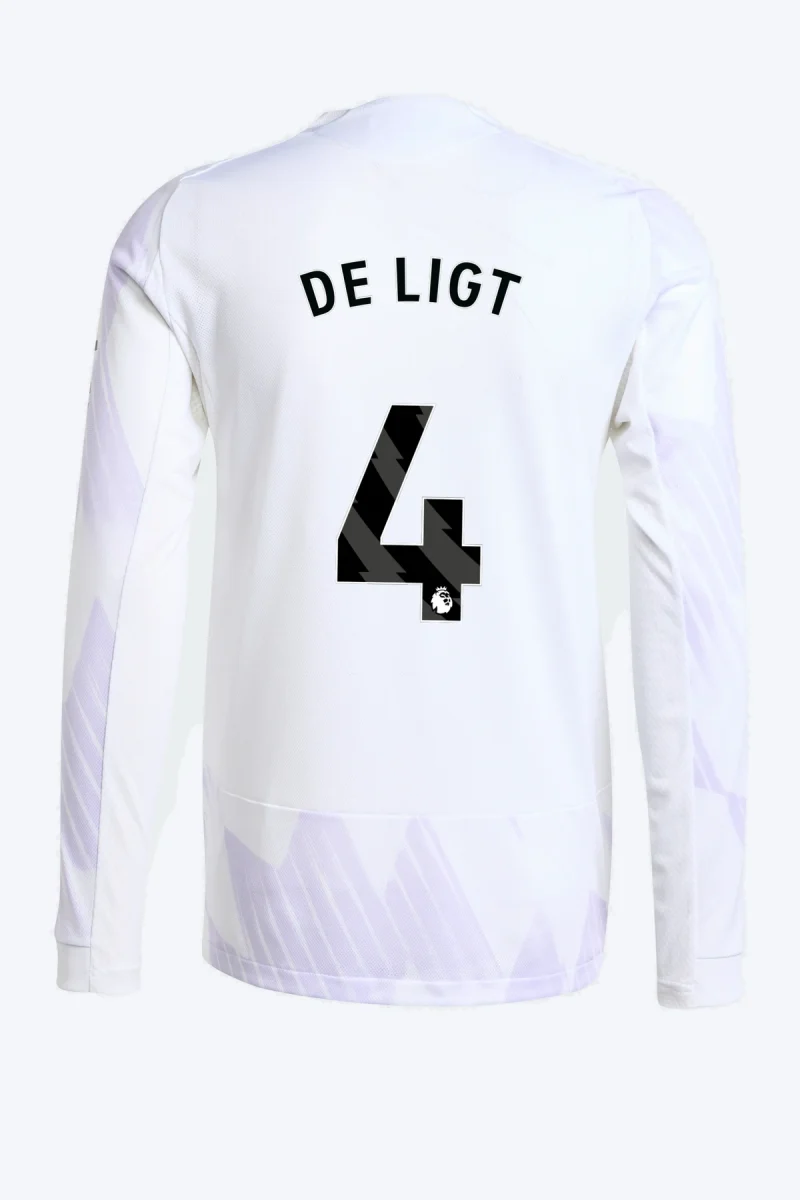 De Ligt 4 Voetbalshirt - Manchester United 25/26 Lange Mouw Uit Authentic