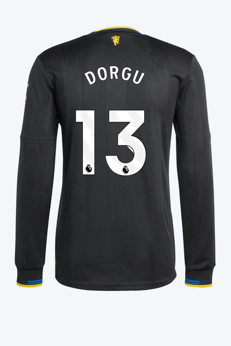 Dorgu 13 Voetbalshirt - Manchester United 25/26 Lange Mouw Derde Authentic