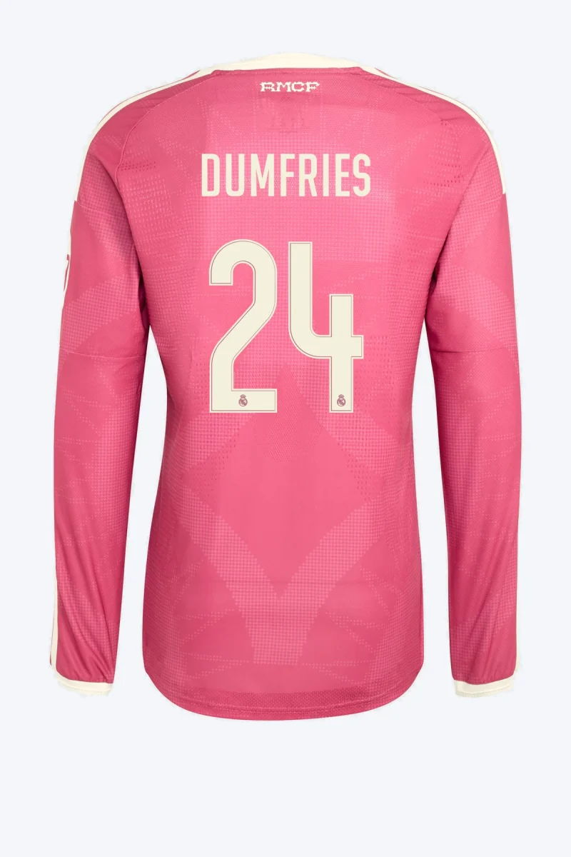 Dumfries 24 Voetbalshirt - Real Madrid 26/27 Derde Authentic Lange Mouw
