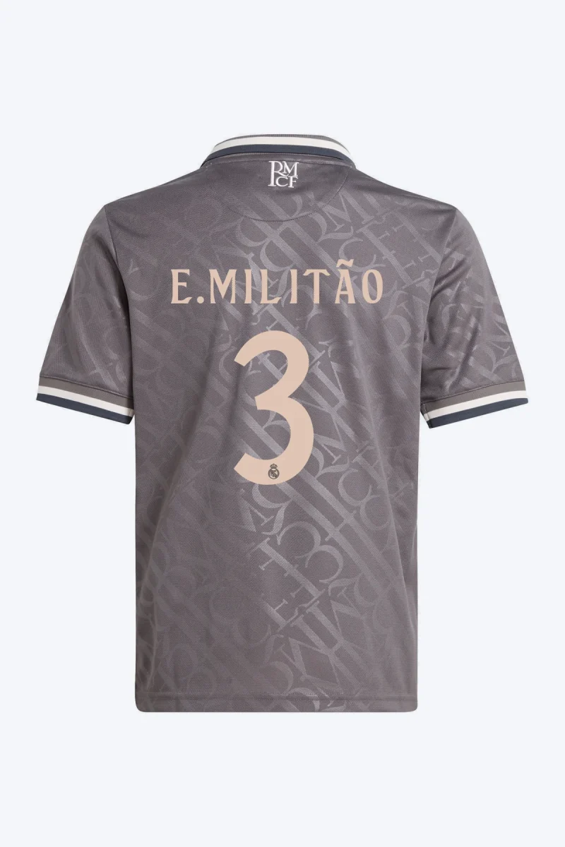 E. Militão 3 Voetbalshirt - Real Madrid 24/25 Derde Kids