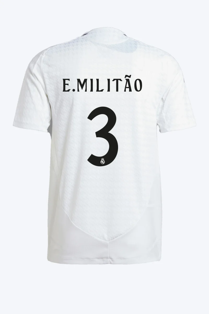 E. Militão 3 Voetbalshirt - Real Madrid 24/25 Thuis Authentic