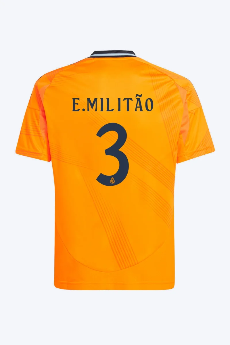 E. Militão 3 Voetbalshirt - Real Madrid 24/25 Uit Kids