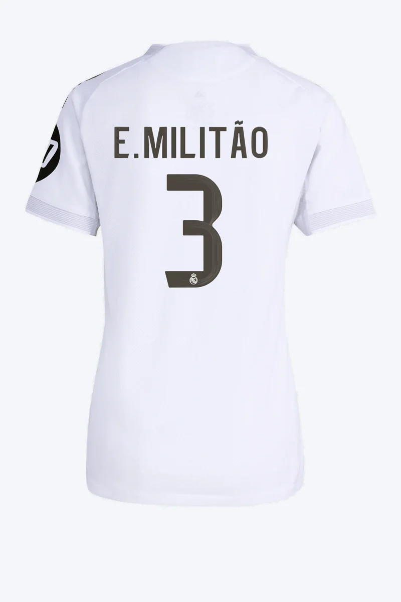 E. Militão 3 Voetbalshirt - Real Madrid 25/26 Thuis Authentic