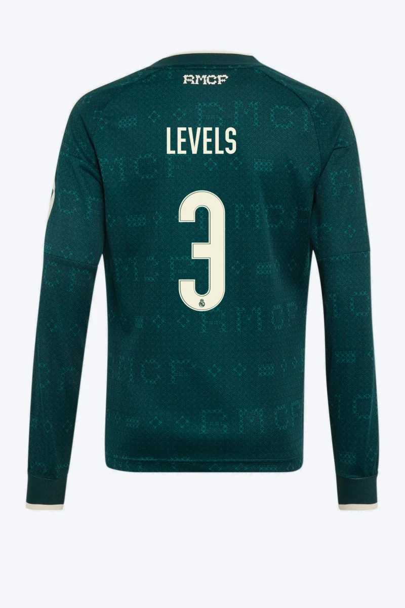 E. Militão 3 Voetbalshirt - Real Madrid 26/27 Uit Lange Mouw Kids