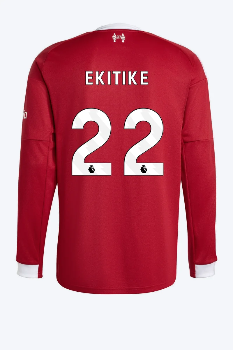 Ekitike 22 Voetbalshirt - Liverpool FC 25/26 Lange Mouw Thuis