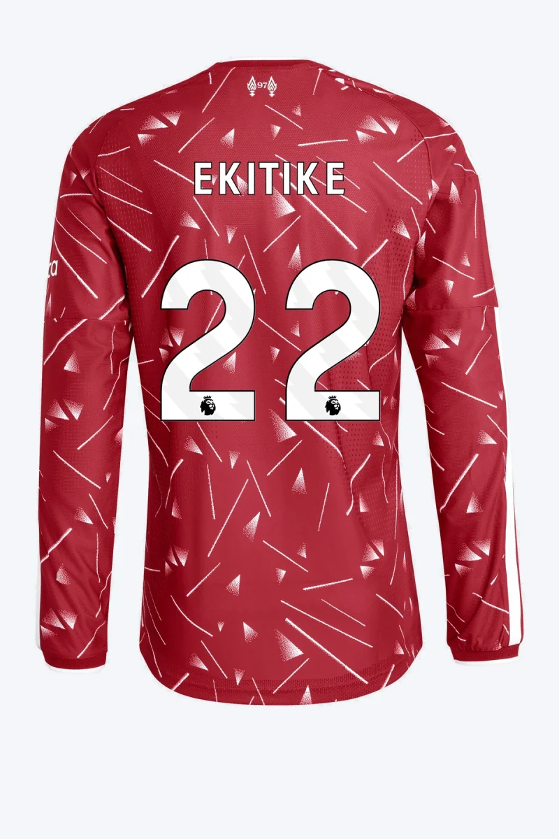 Ekitike 22 Voetbalshirt - Liverpool FC 26/27 Thuis Authentic Lange Mouw