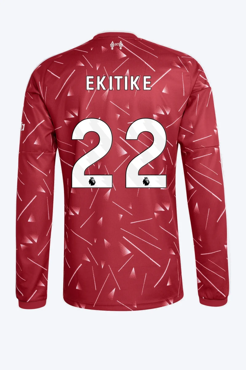 Ekitike 22 Voetbalshirt - Liverpool FC 26/27 Thuis Lange Mouw