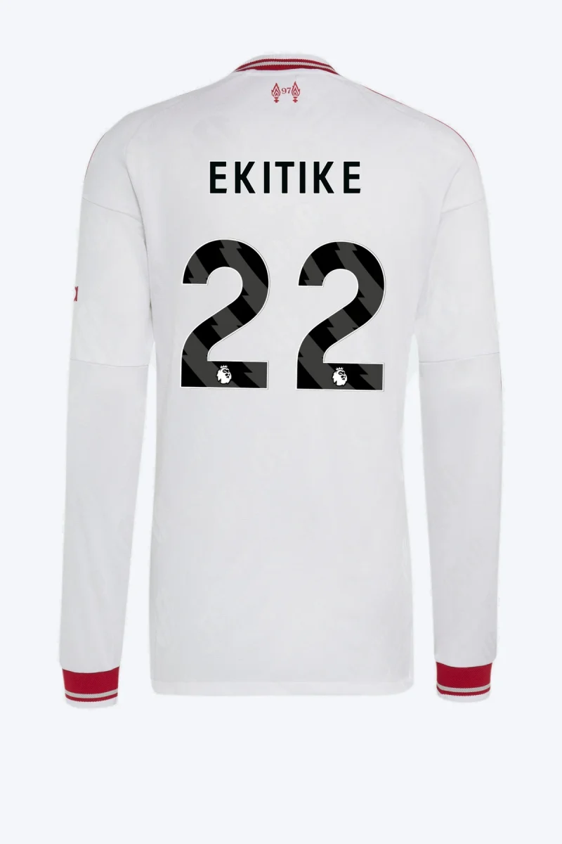 Ekitike 22 Voetbalshirt - Liverpool FC 26/27 Uit Authentic Longsleeve